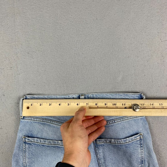 Agolde Womens Jeans Size 24 Ren High Rise Wide Leg Cropped light wash raw - Picture 10 of 15